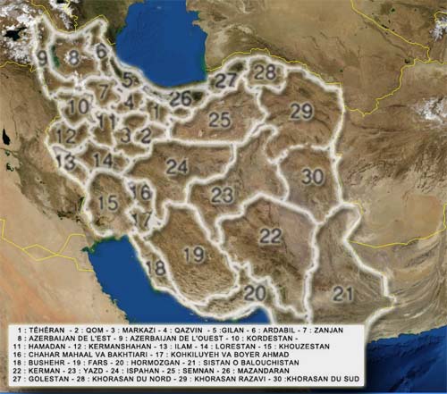 regions iran